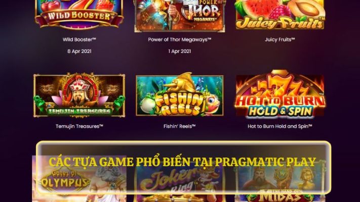 Nhiều tựa game hấp dẫn tại pragmatic play